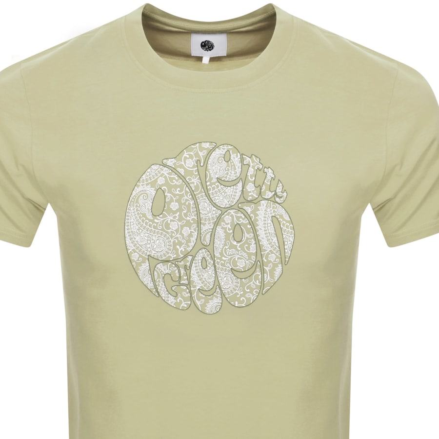 Pretty Green Paisley Logo T Shirt Green